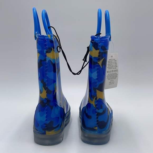NWT Kids Komfort Me Shark Rain Boots Size 8 - Picture 5 of 14